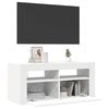 vidaXL Tv-meubel met LED-verlichting 90x35x40 cm wit