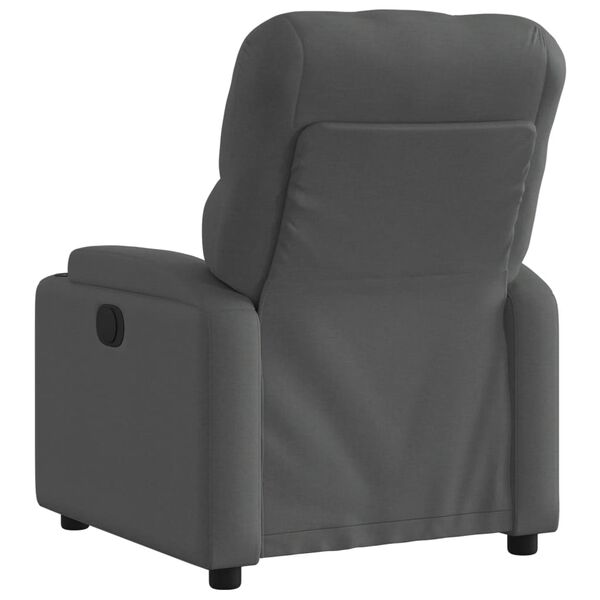 vidaXL Relaxfauteuil Donkergrijze Stof