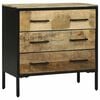 vidaXL Dressoir met lade 70 x 35 x 70 cm Massief mangohout