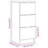 vidaXL Dressoir 30x30x70 cm bewerkt hout artisanaal eikenkleur