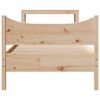 vidaXL Bedframe met hoofdbord massief grenenhout 90x200 cm