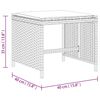 vidaXL Tuinkrukken 4 st met kussens 40x40x35 cm poly rattan zwart