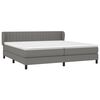 vidaXL Boxspring met matras stof donkergrijs 200x200 cm