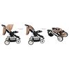 vidaXL Kinderwagen met 3 wielen taupe en zwart
