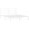 vidaXL Bedframe met hoofdbord metaal wit 160x200 cm