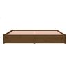 vidaXL Bedframe massief hout honingbruin 200x200 cm