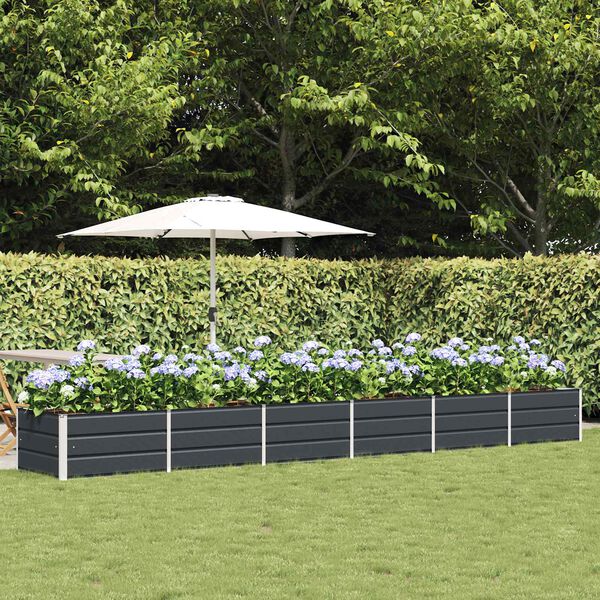 vidaXL Plantenbak Antraciet 480 x 80 x 45 cm Staal