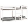 vidaXL Stapelbed 75x190 cm massief grenenhout wit