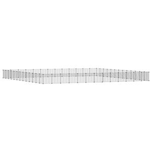 vidaXL Huisdierenkooi met deur 52 panelen 35x35 cm staal zwart