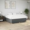 vidaXL Bedframe zonder matras stof donkergrijs 180x200 cm