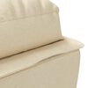 vidaXL Massage chaise longue met kussens stof cr&egrave;mekleurig