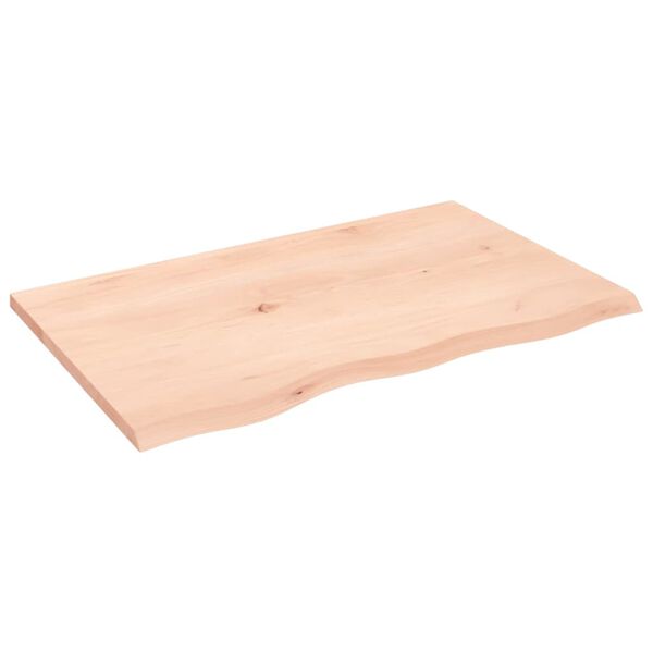 vidaXL Wandschap 80x50x2 cm onbehandeld massief eikenhout
