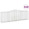 vidaXL Schanskorven 10 st gewelfd 400x50x120/140 cm ijzer