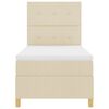 vidaXL Boxspringbed met matras met hoofdeinde Cr&egrave;me 80 x 200 cm Stof