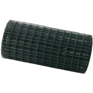 vidaXL Euro Hek 0,6 x 10 m PVC-gecoat ijzer Groen