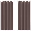 vidaXL Zwart-out Gordijnen met Ringen 2 st Donkerbruin 260 x 140 cm