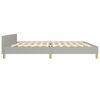 vidaXL Bedframe zonder matras stof lichtgrijs 200x200 cm