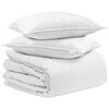 vidaXL Dekbed Set met kussen 3 st Wit Donsveertjes