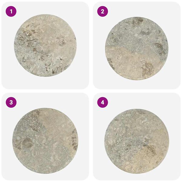 vidaXL Tafelblad &Oslash;50x2,5 cm marmer grijs