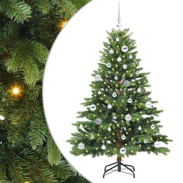 vidaXL Kunstkerstboom met 150 LED met standaard Groen 150 cm PE en PVC