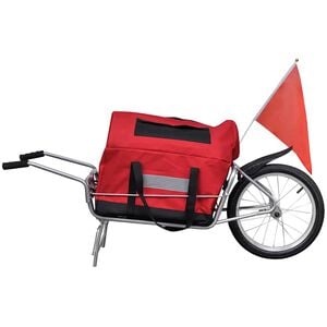 vidaXL Fietstransporttrailer met 1 wiel en opbergtas