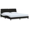 vidaXL Bedframe zonder matras stof zwart 180x200 cm
