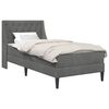 vidaXL Bedframe met matras Donkergrijs 90 x 190 cm fluweel