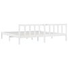 vidaXL Bedframe massief grenenhout wit 200x200 cm