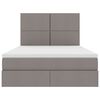 vidaXL Opslag bed met matras met matras Taupe 140 x 190 cm Polyester