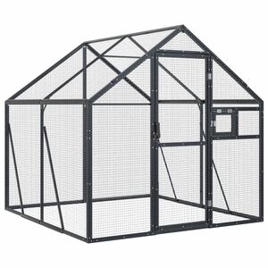 vidaXL Voli&egrave;re 1,79x2x1,85 m aluminium antracietkleurig
