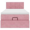 vidaXL Ottoman bed met matras 80x200cm fluweel roze