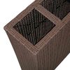 vidaXL Plantenbak verhoogd met 4 potten 2 st poly rattan bruin