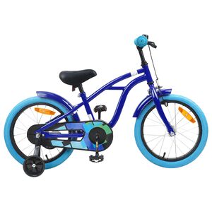vidaXL Kinderfiets 16 Inch voor 4-6 jaar oud Donkerblauw