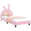 vidaXL Bedframe voor kinderen met hoofdbord Roze 90 x 200 cm PU