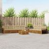 vidaXL Buiten bankenset met kussen 8 pcs Natuurlijk en Beige