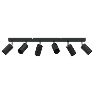 vidaXL Plafondspot met schijnwerpers Zwart 73 x 6 x 16 cm Metaal