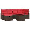 vidaXL Tuin Sofa Set met kussen met opslag poly rattan