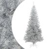 vidaXL Kunstkerstboom met standaard 180 cm PET zilverkleurig