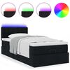 vidaXL Ottoman bed met matras en LED's 90x190cm stof zwart