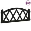 vidaXL Gazonranden 17 st 10 m polypropeen zwart