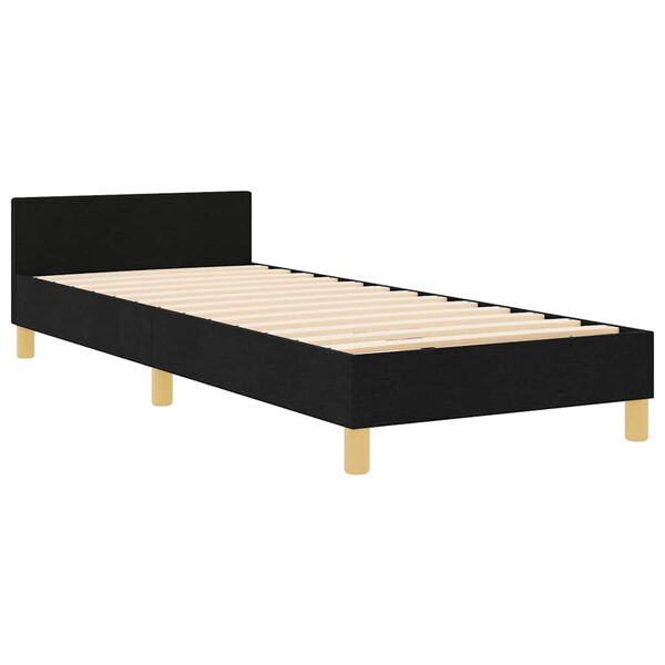 vidaXL Bedframe met hoofdeinde Zwart 80 x 200 cm Stof