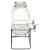 vidaXL Drankdispensers 2 st met standaard 2 x 4 L glas