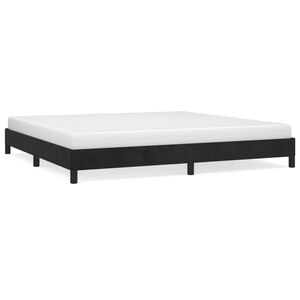 vidaXL Bedframe zonder matras 200x200 cm fluweel zwart