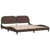 vidaXL Bedframe zonder matras "Zadar" kunstleer bruin 200x200 cm