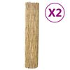 vidaXL Schermen 2 st 150x500 cm riet
