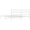 vidaXL Bedframe met hoofdbord metaal wit 200x200 cm