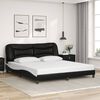 vidaXL Bedframe zonder matras "Hvar" kunstleer zwart en wit 180x200 cm