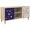 vidaXL Tv-meubel MAINZ 102 x 33 x 50 cm Sonoma Bewerkt hout