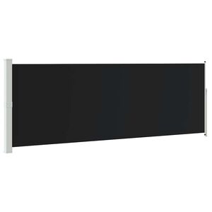 vidaXL Windscherm uittrekbaar 160x500 cm zwart