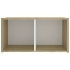 vidaXL Tv-meubelen 2st 72x35x36,5 cm bewerkt houtwit sonoma eikenkleur